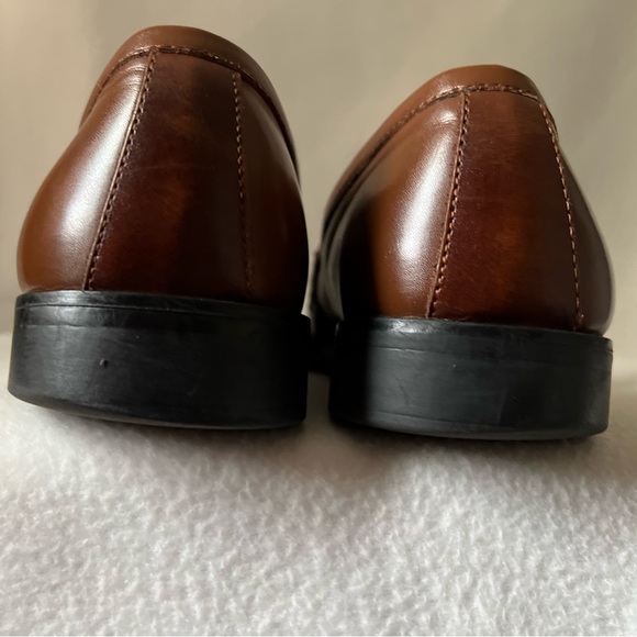 Steve Madden Size 10 1/2 Brown Leather Slip On Mens Shoes - Picture 13 of 16
